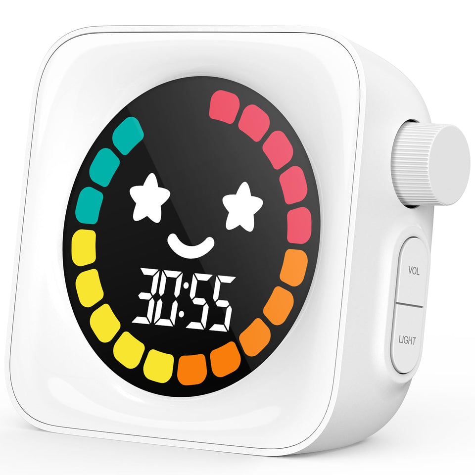HAUKINIX Visual Timer front view with friendly interface enhances time awareness.