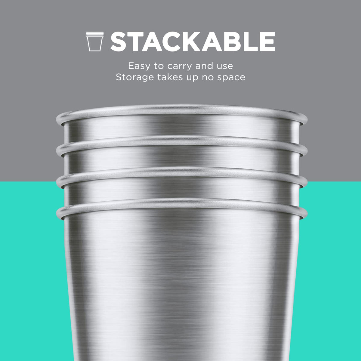 HAUSHOF pint cup designed for camping and outdoor use.