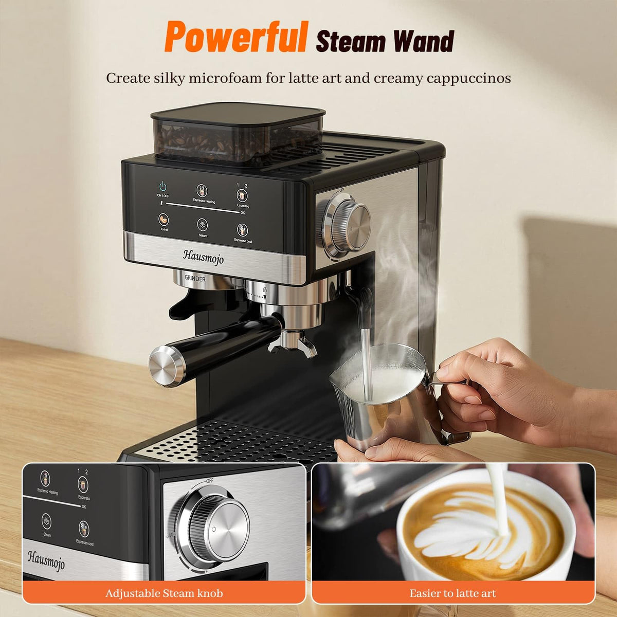Compact stainless steel design that fits countertops and lasts