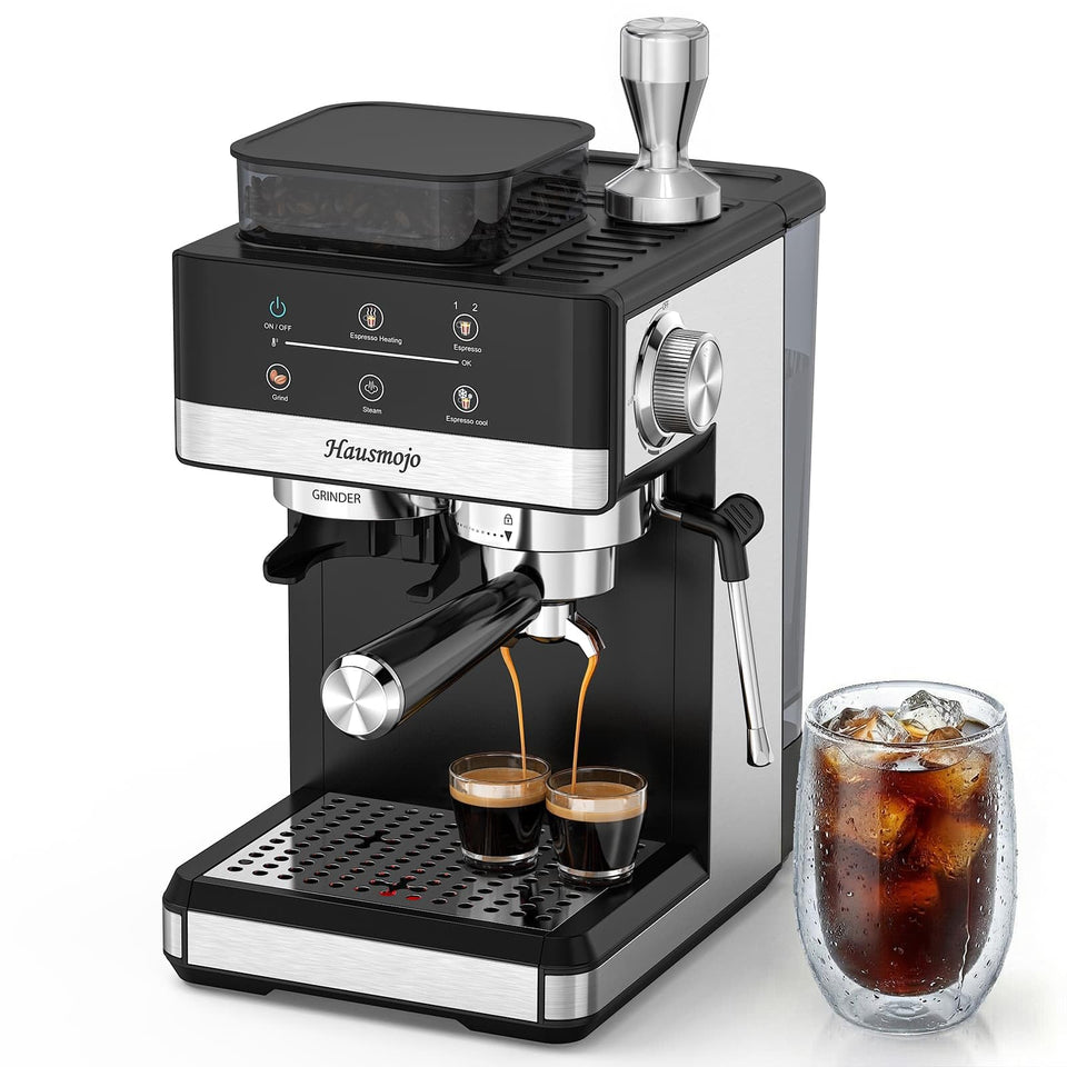 Hausmojo espresso machine with 20-bar pump for rich crema at home