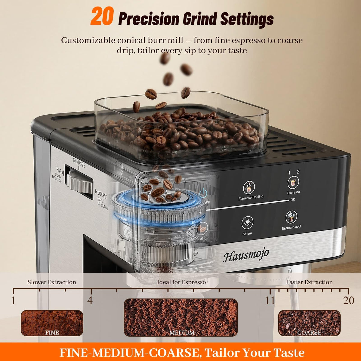 Steaming wand delivering silky microfoam for cafés at home