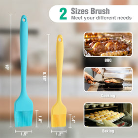 HAUSHOF large blue silicone basting brush for glaze on grilled meats