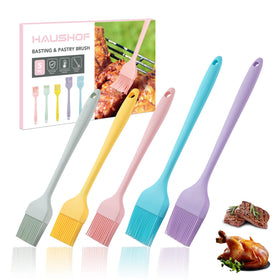 HAUSHOF large purple silicone basting brush for even sauce application on meats