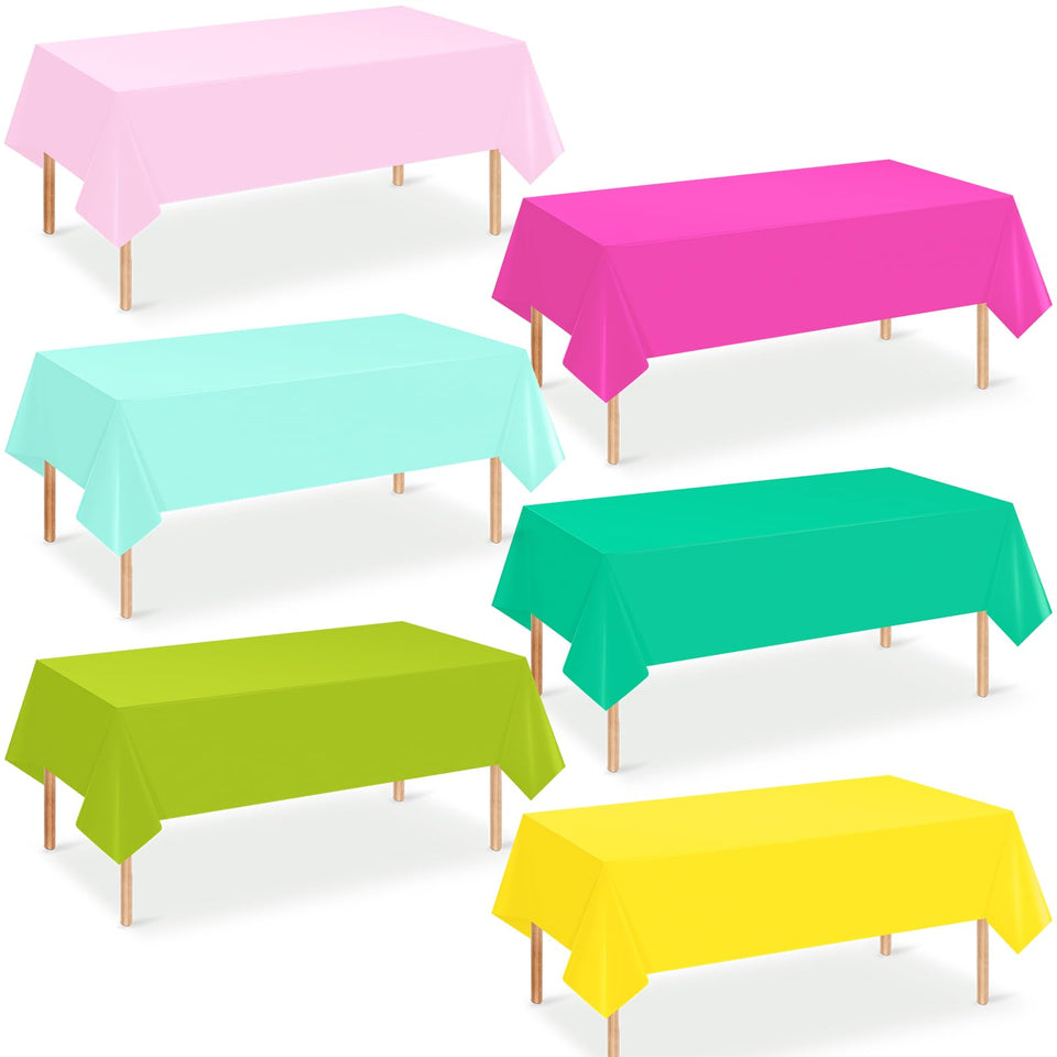 Hauwellter Hawaiian tablecloth 12-pack in pink showcases vibrant luau accents.