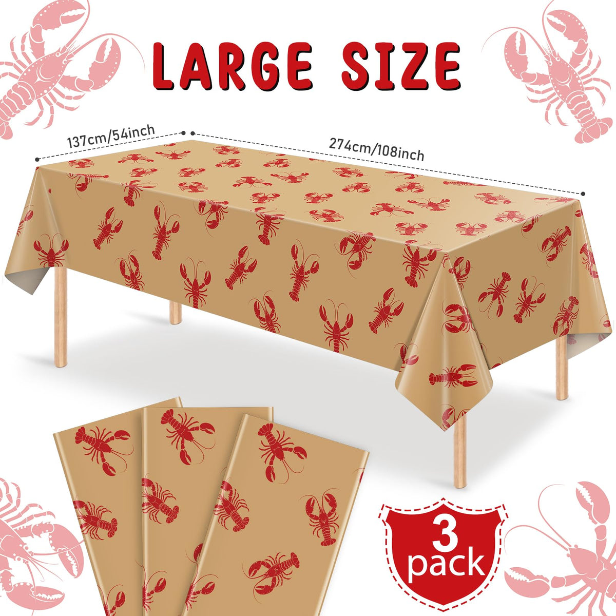 Hauwellter kraft-style background highlights classic crawfish motif for festive settings.