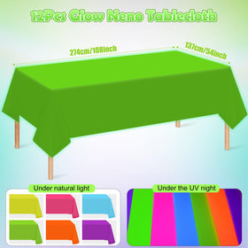Hauwellter neon tablecloth orange 54x108 inches ideal for UV-lit celebrations.