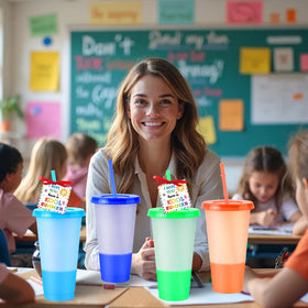 Hauwellter spill-resistant lids keep drinks secure during school activities.