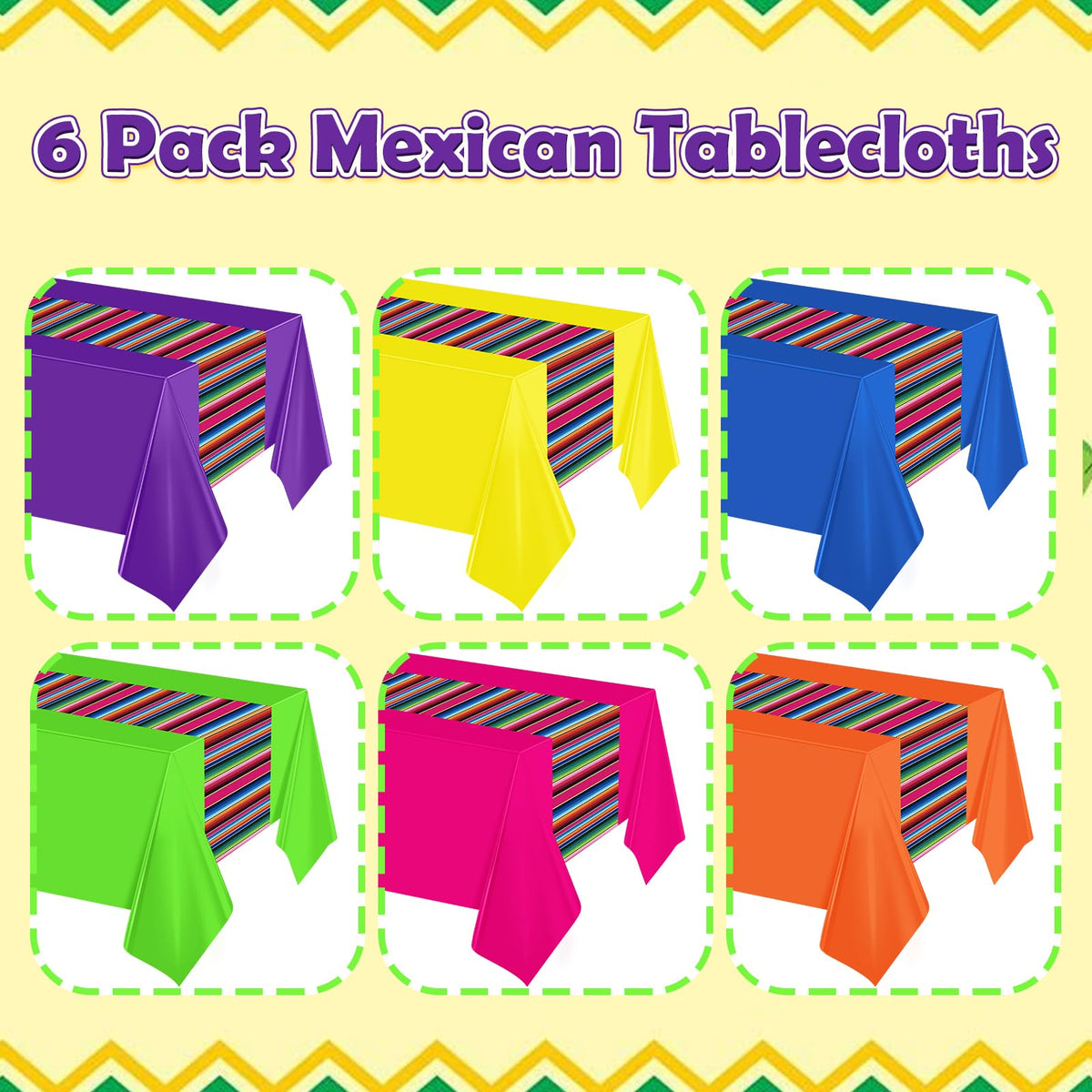 Hauwellter striped table cover multi-color enhances meals with festive color.