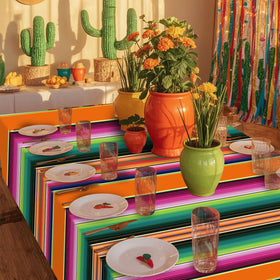 Hauwellter taco night tablecloth creates lively fiesta ambiance