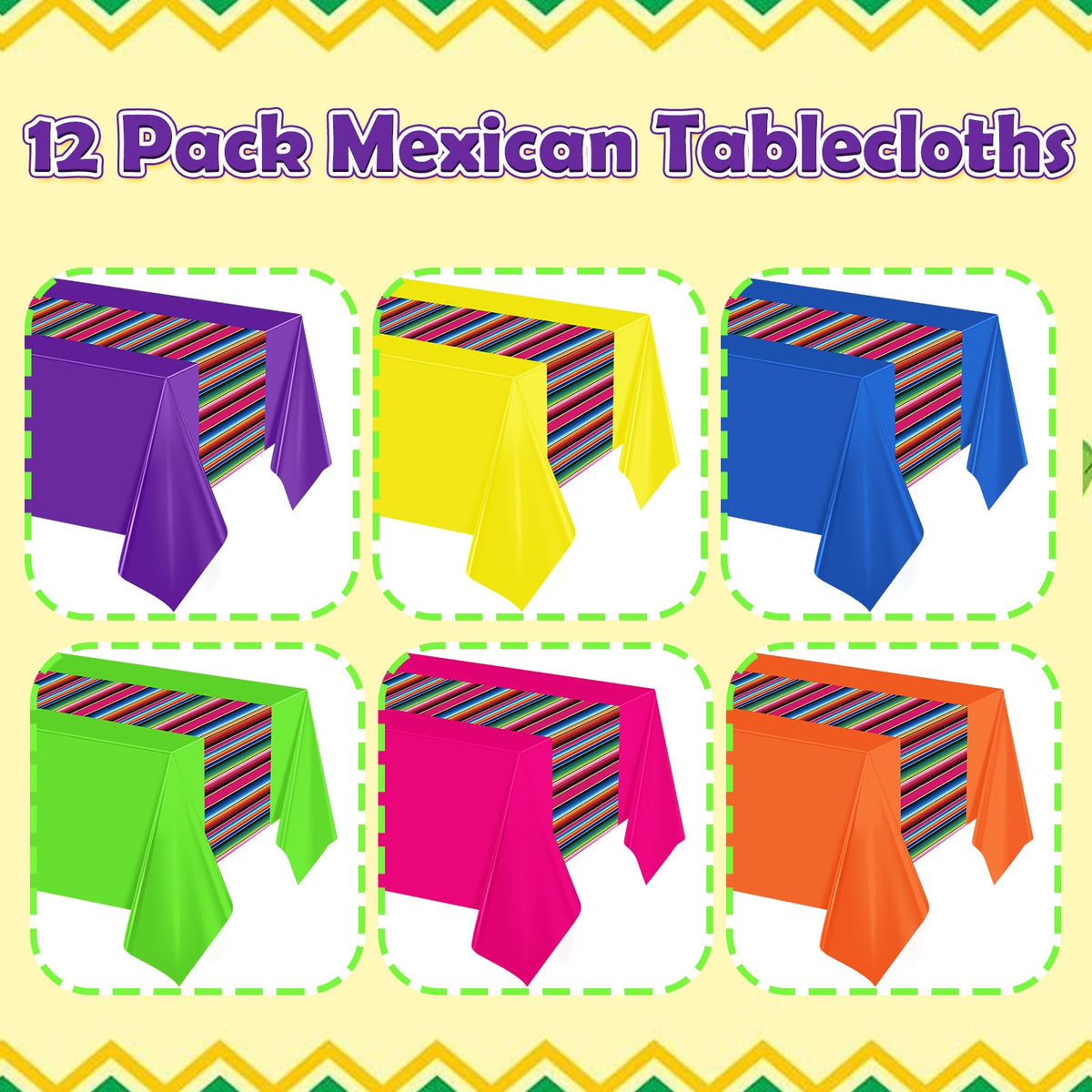 Hauwellter vibrant rainbow stripe tablecloth adds festive ambiance.