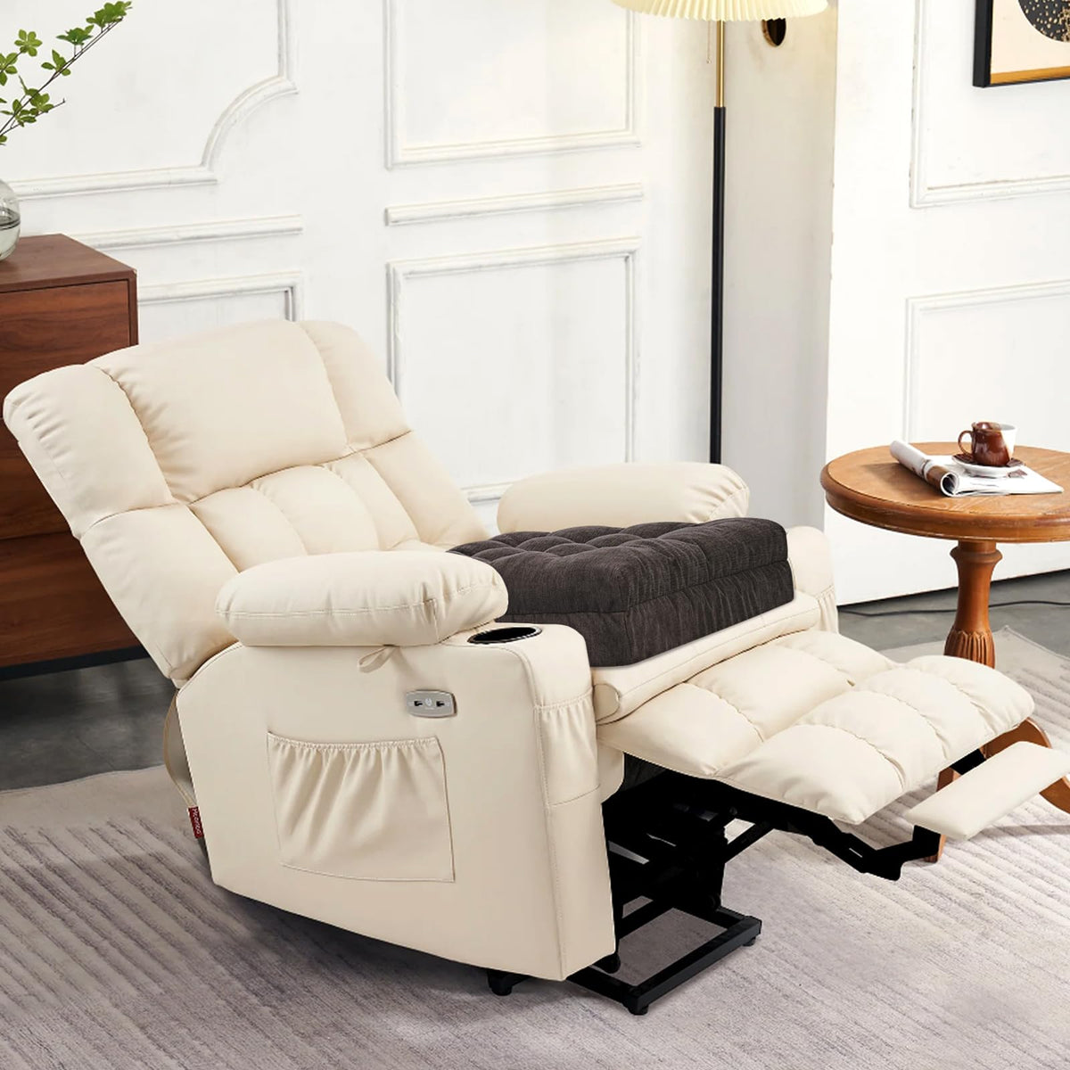 HAVARGO taupe fabric is durable and easy to blend with home decor