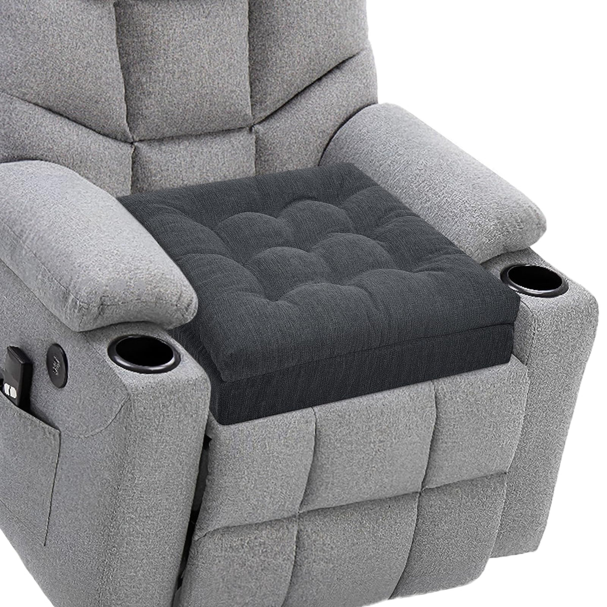 HAVARGO recliner cushion with gray cover adds comfort to your chair.