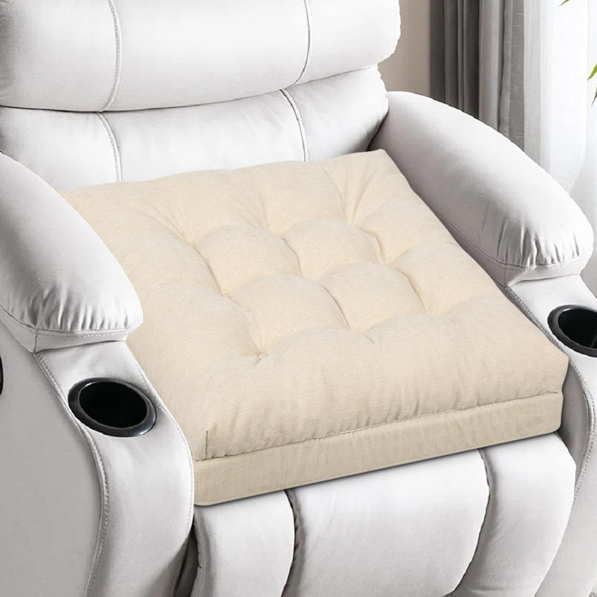 HAVARGO recliner cushion side view with stable non-slip base.