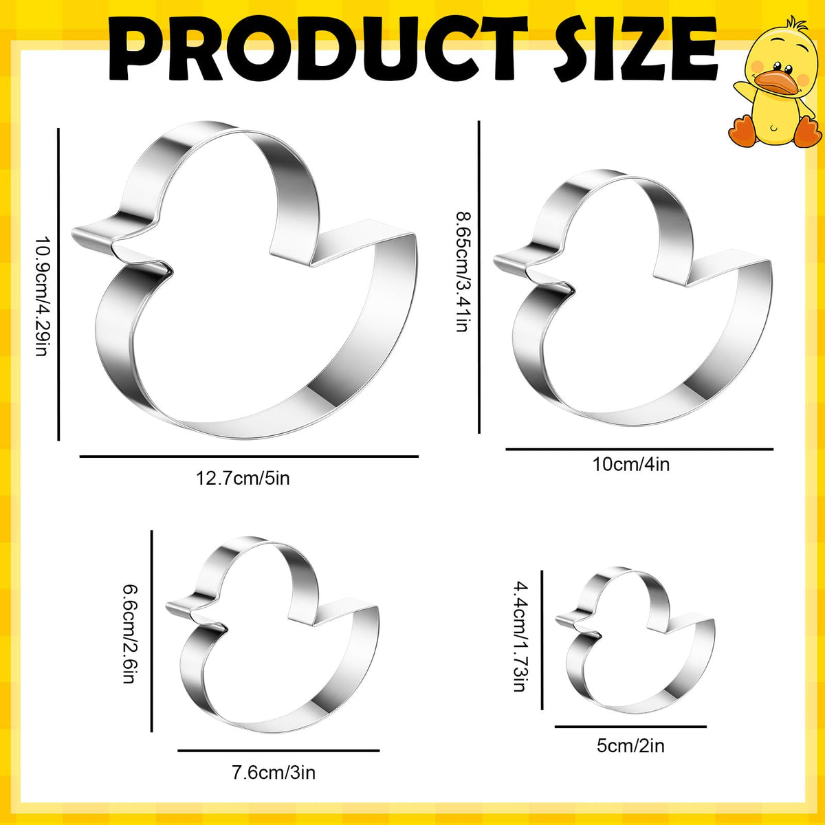 Havawish duck 4-inch cookie cutter for medium cookies and fondant accents.