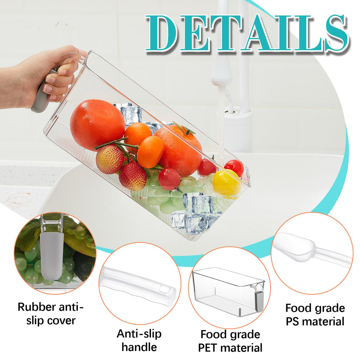 Havawish freezer bin open top design for fast access
