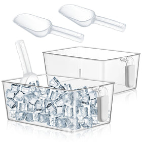 Havawish ice bin set in gray with open top for quick access to frozen items