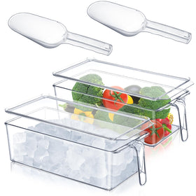 Havawish ice bin with lid and handle keeps contents fresh and easy to grab.