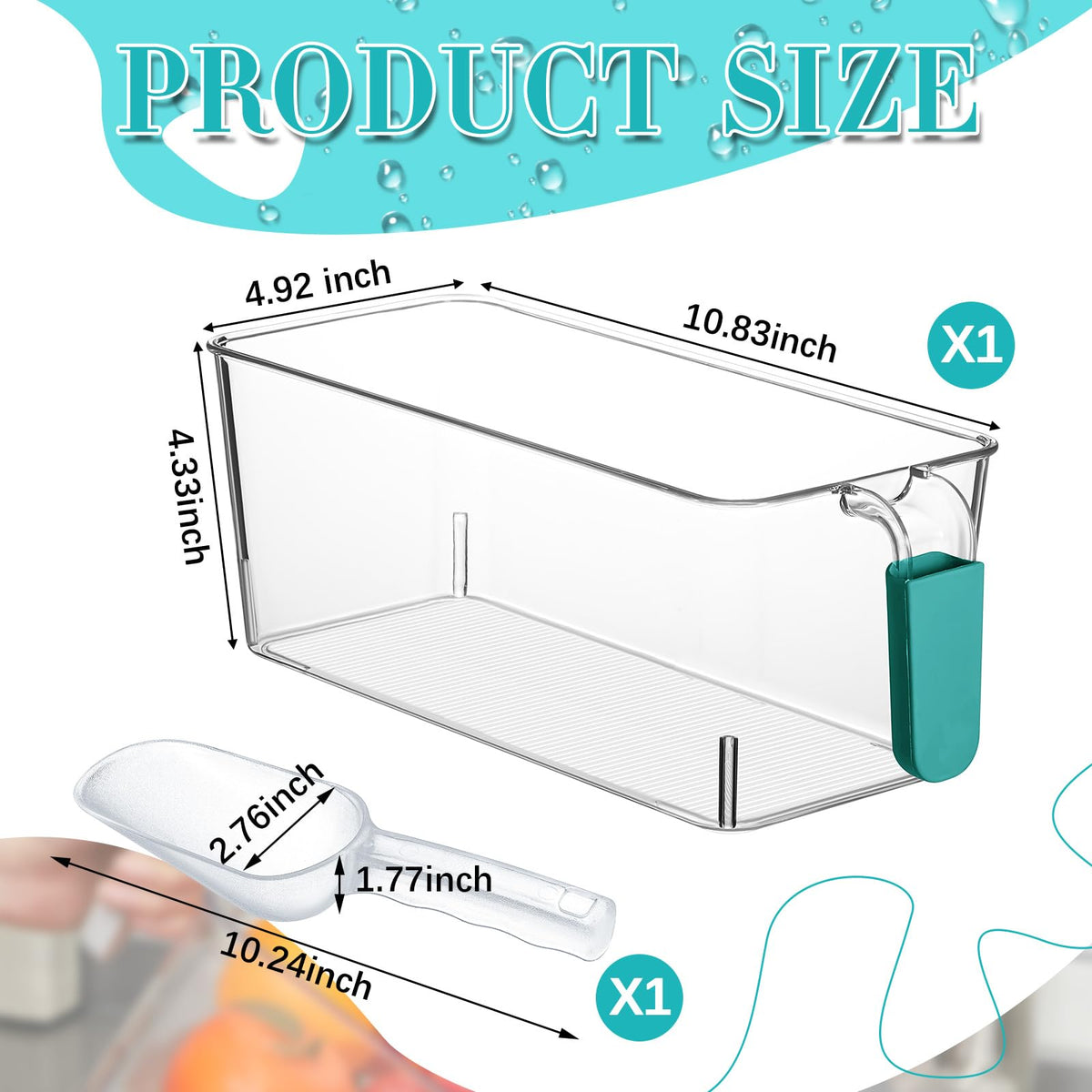 Havawish freezer ice scoop with ergonomic grip