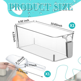 Havawish ice scoop for freezer in grey designed for smooth scooping.