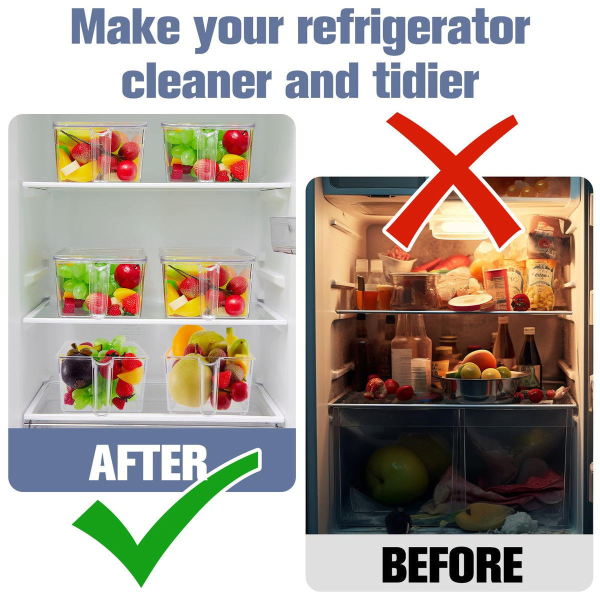 Havawish stackable ice bins save freezer space and stay organized.