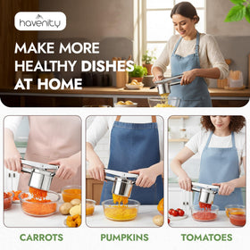 Havenity multi-use ricer doubles as avocado masher and baby food prep