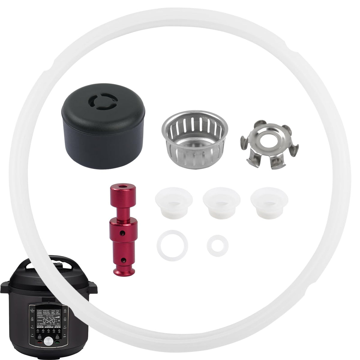 Havexerath silicone sealing ring for Instant Pot ensures a secure seal and odor resistance.