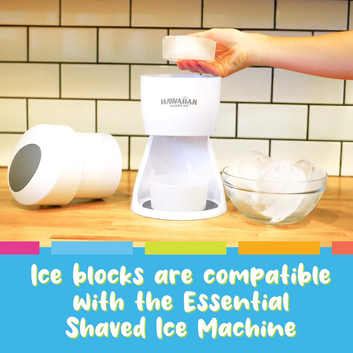 Hawaiian Shaved Ice six-serving puck ready for party snow cones
