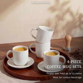 HaWare 13oz mugs close-up on smooth rim for comfortable sipping.