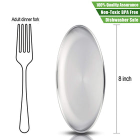 Haware 18/8 stainless steel kids dishes, rust-resistant and reusable