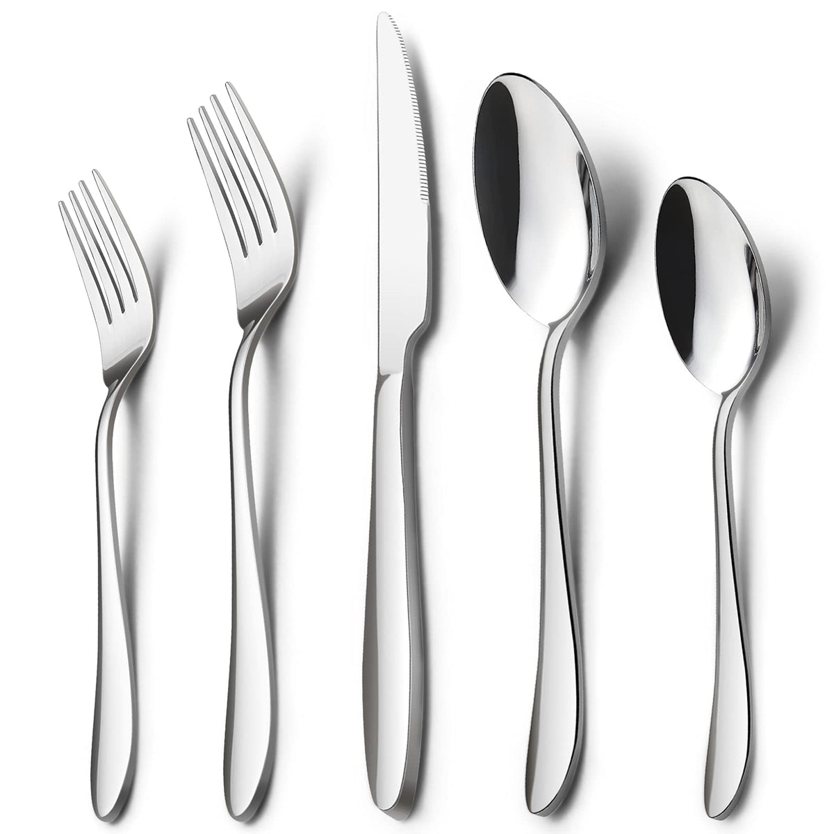 HaWare 40-piece silverware set with dinner knives for elegant family meals and durable daily use