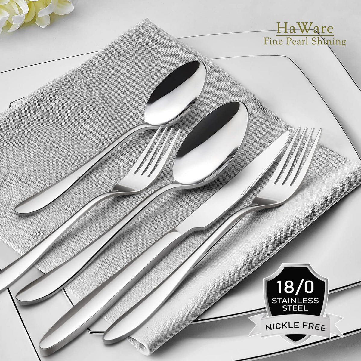 HaWare dishwasher-safe silverware for quick cleanup after meals