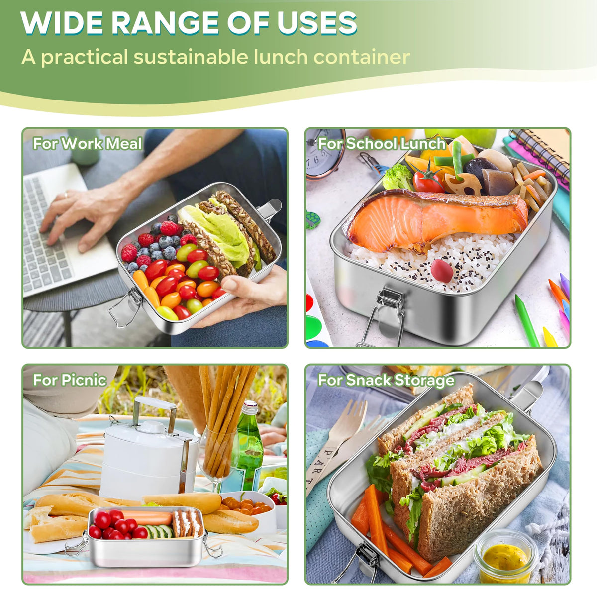 HaWare bento on-the-go design for portable, reusable meal storage