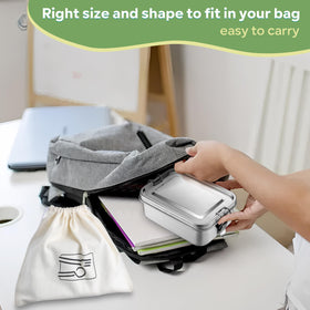 HaWare lunch container with square shape for easy stacking