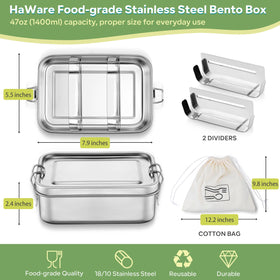 HaWare bento dividers show removable sections to keep flavors separate