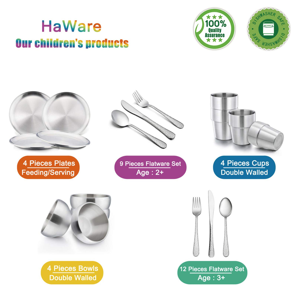 Haware dishwasher-safe plates for everyday kid meals