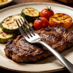 HaWare ergonomic contoured handles provide comfortable grip during everyday meals