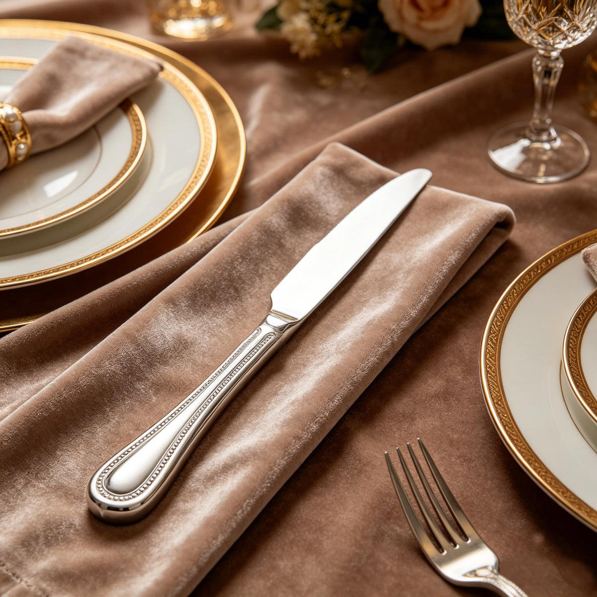 HaWare pearled-edge dessert forks perfect for salads and desserts