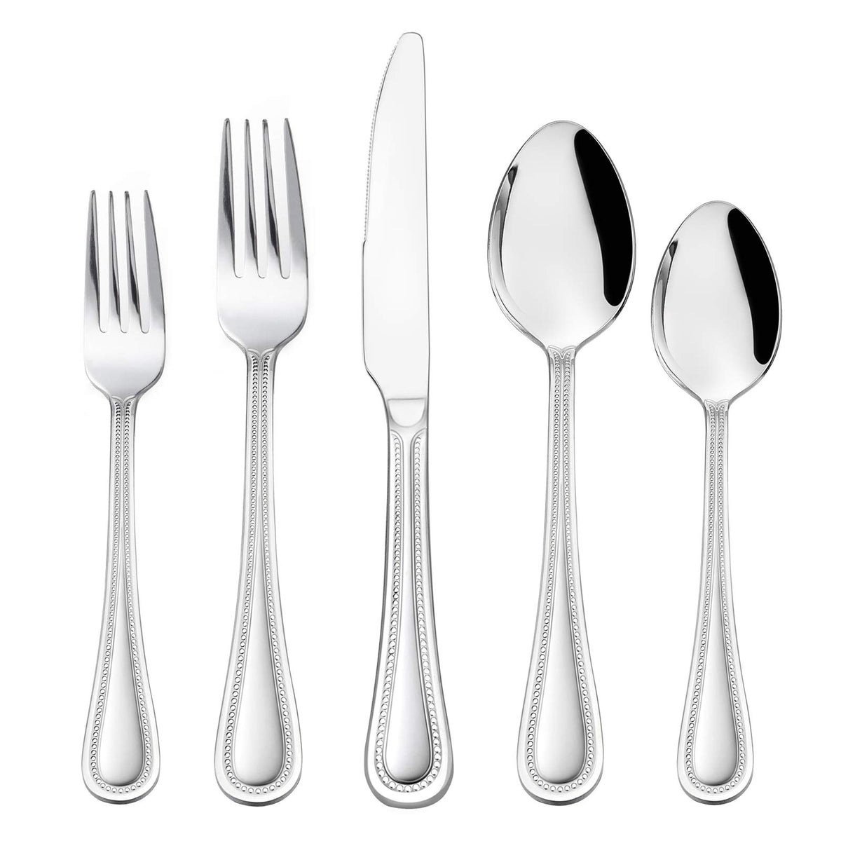 HaWare pearled-edge dinner forks offering comfortable grip and elegant dining