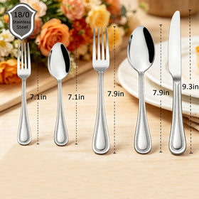 HaWare pearled-edge dinner spoons with balanced weight for easy use