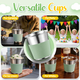 HaWare stainless steel cup stackable for space-saving storage