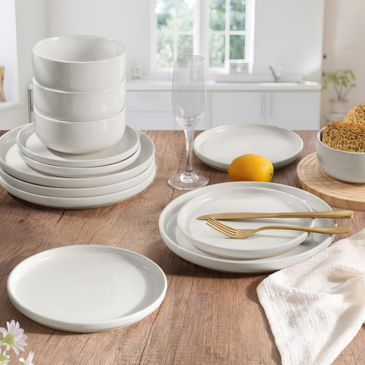 HaWare speckled design adds color to family meals.