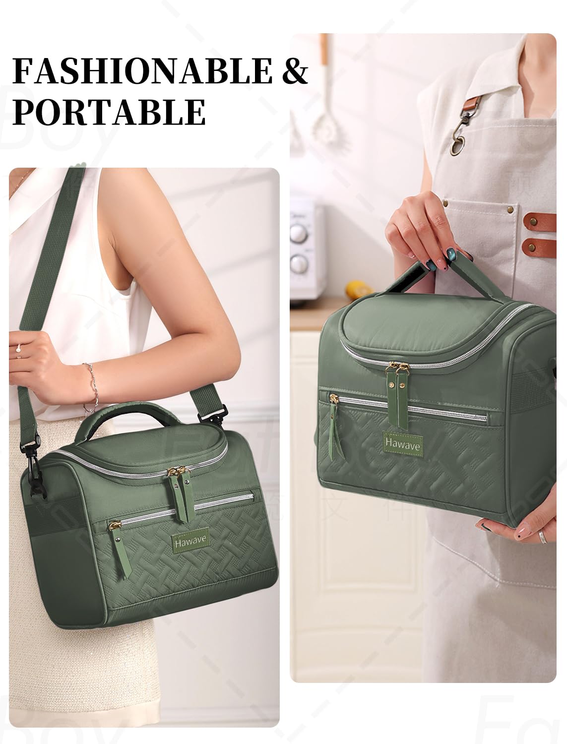 Hawave lunch bag interior showing four-layer insulation for freshness.