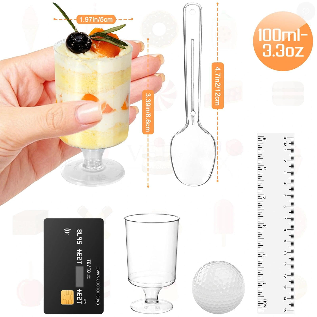 HawHawToys spoons-included dessert cups ideal for quick tastings.
