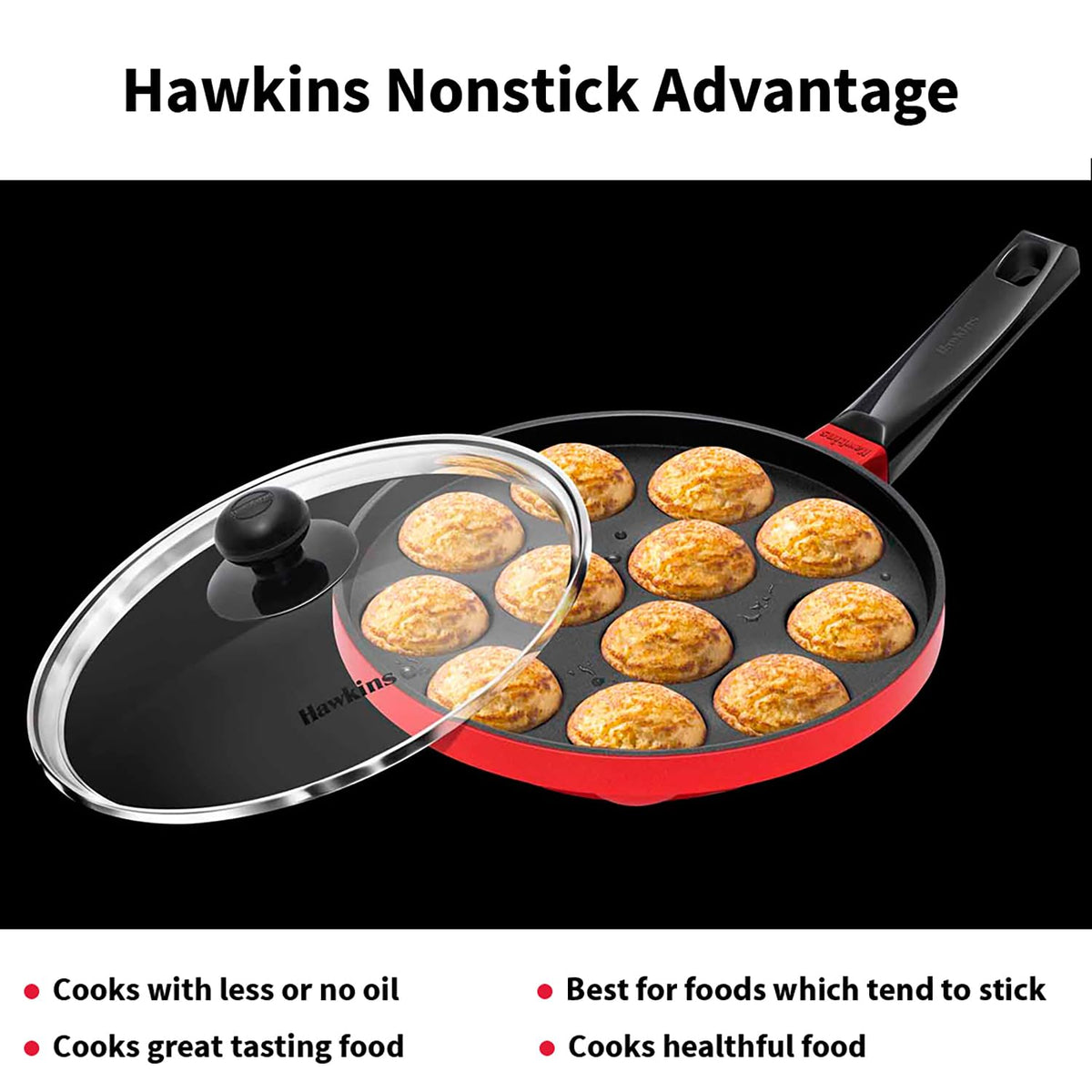 Hawkins Appe Pan interior with nonstick coating for easy release