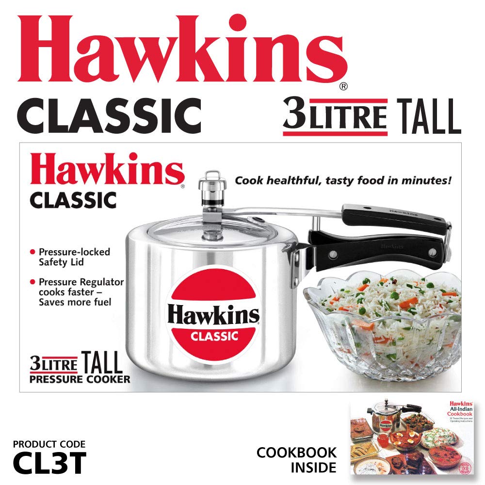 Hawkins 3 Litre Classic inner lid view showing precise seal