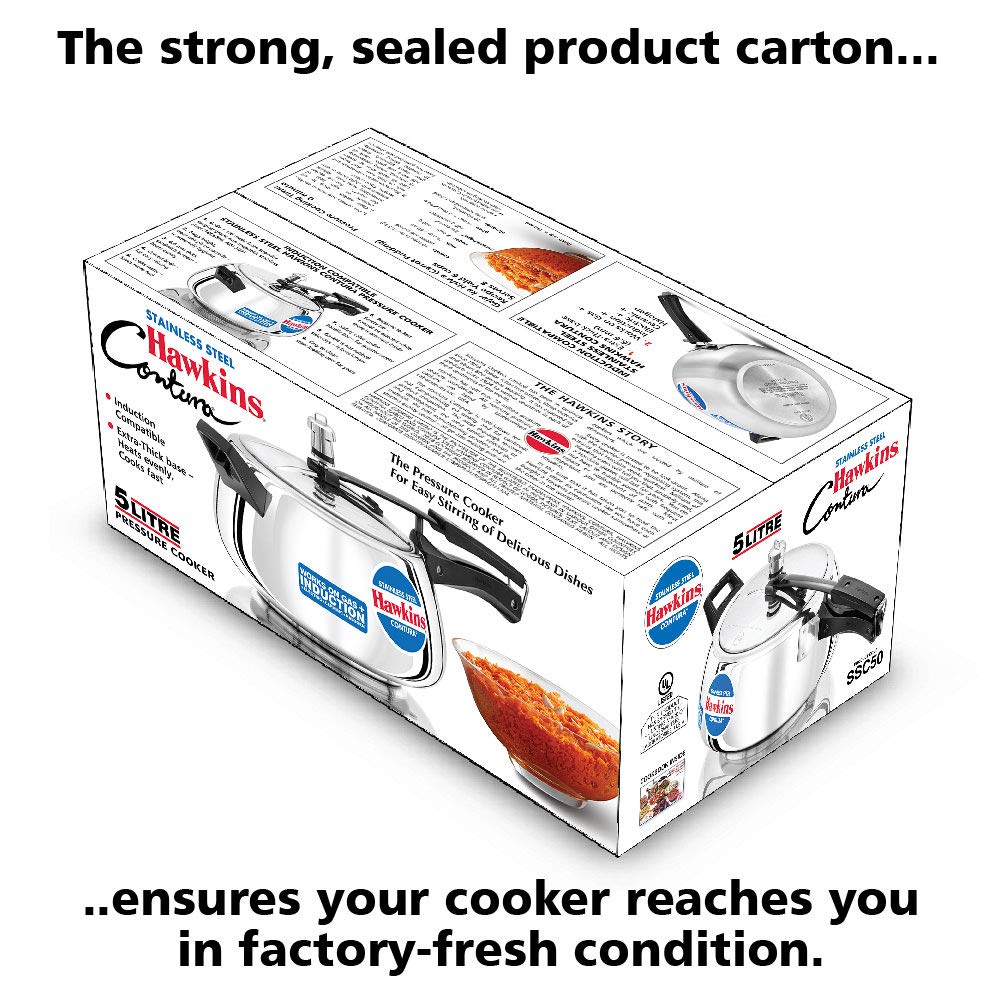 Hawkins Contura 6.6 mm sandwich bottom delivering even heating