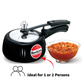 HAWKINS Contura Black 1.5L lid — secure seal for safe pressure cooking.