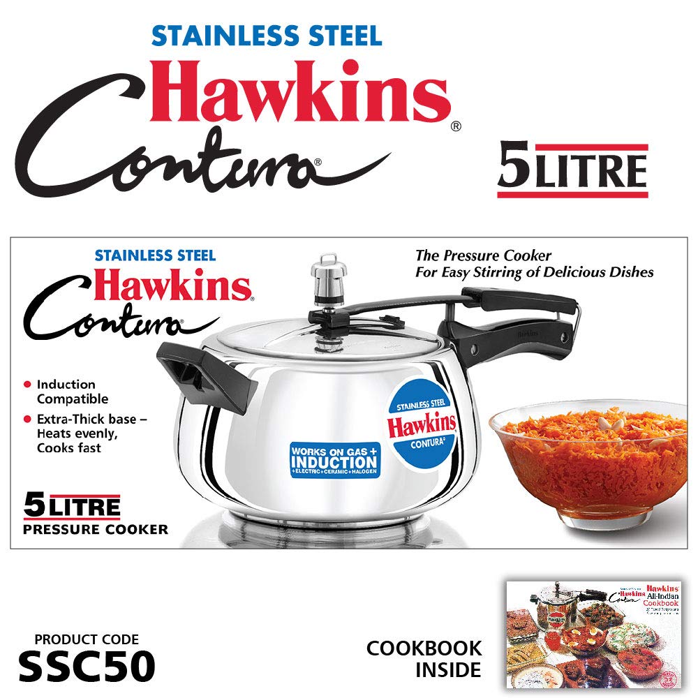 Hawkins Contura inner lid in stainless steel for hygienic cooking