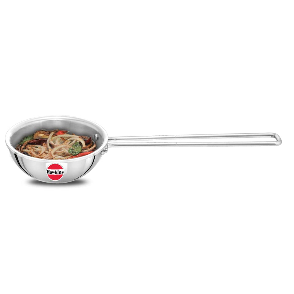 Hawkins Tadka Pan 1.5 cup front view for quick spice heating.