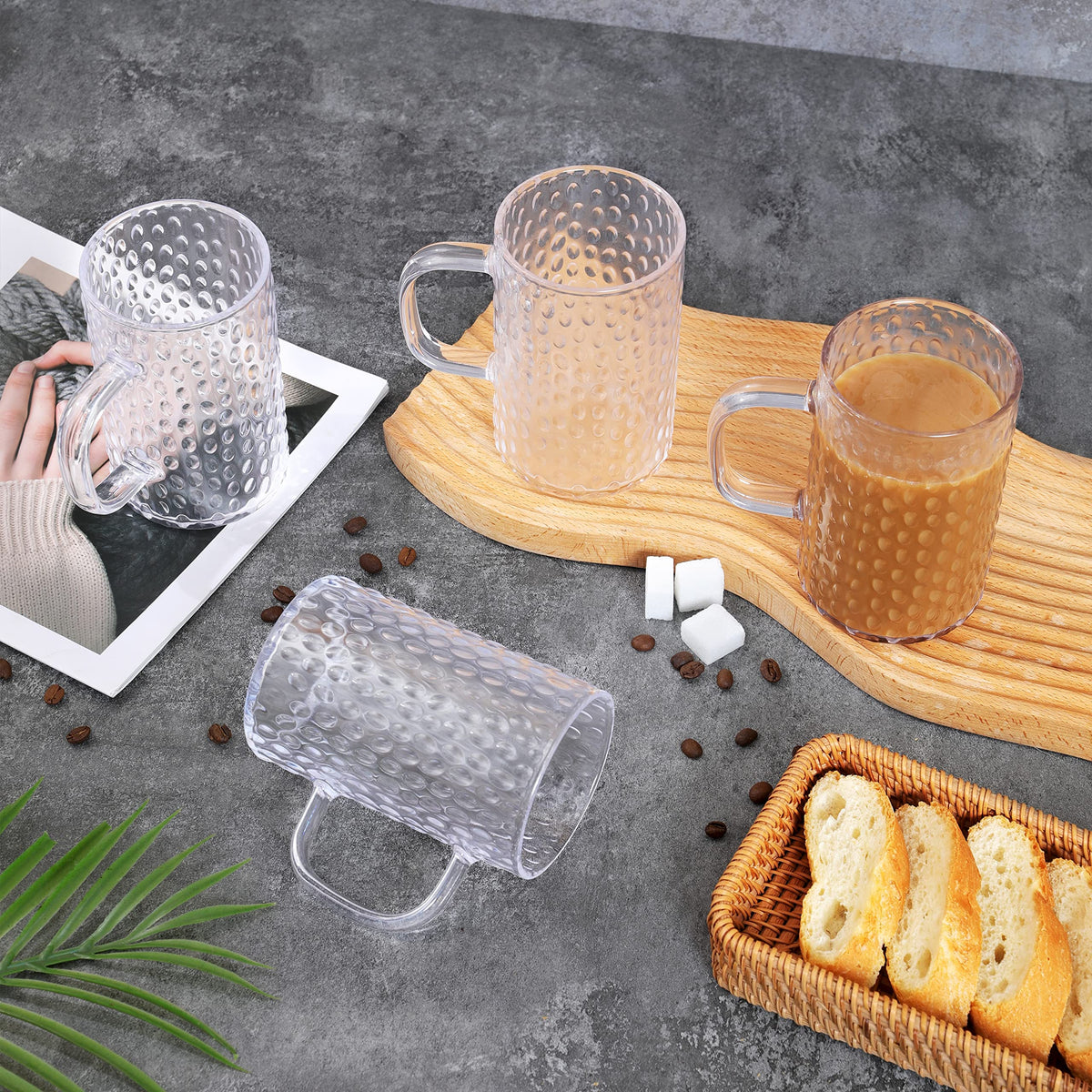 Easy-clean design of Hawnn mugs with smooth surfaces for quick washing.